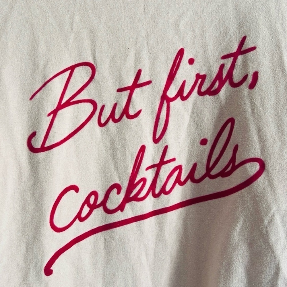 Wildfox Statement Sweatshirt But First Cocktails